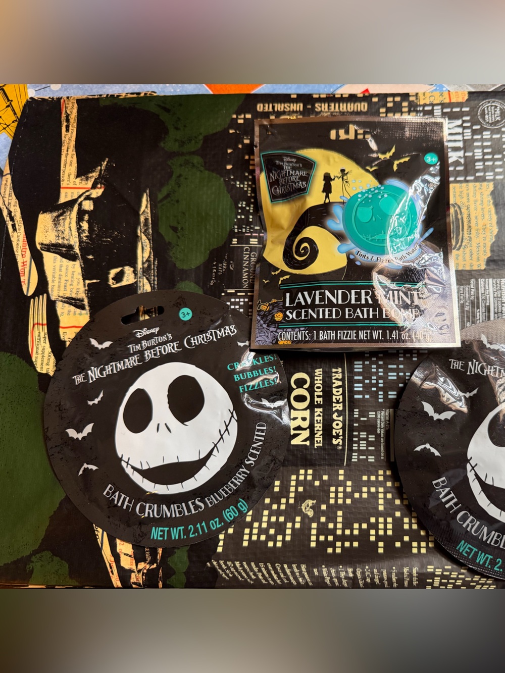 The Nightmare Before Christmas Jack Skellington Bath Fizzies - Black & White
